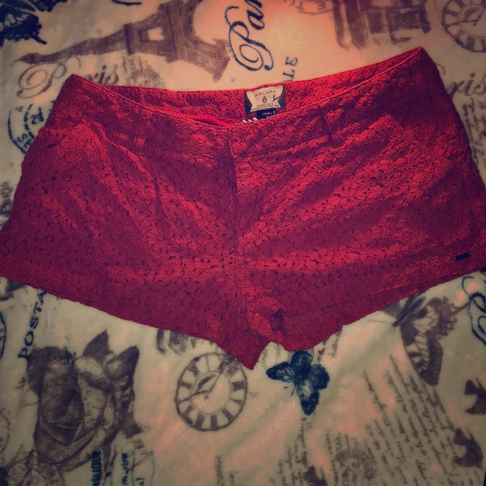 Orange Volcom Shorts